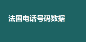 法国电话号码数据 